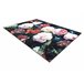 ANDRE 1629 Tapete flores vintage antiderrapante 80x150 Preto