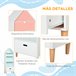 Prateleira de livro infantil P2 class MDF, pine wood HOMCOM Branco