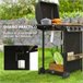 Barbecue a Gás Aço e ABS Outsunny Preto