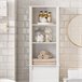 Armário alto de banho com 3 prateleiras e 1 cesto BZR102-W SoBuy Branco