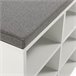Banco de sapato Samuel 9 Furos 81 Branco/cinza