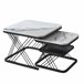 Mesa de centro, mesa de sala, mesa de sofá. 60x45 Branco/ Preto