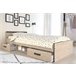 Cama Jovem Village com 2 gavetas e 1 nicho 90x203 Branco/cinza