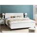 Beliani Cama com estrado Bouclé VALOGNES 192x220 Branco
