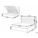 Beliani Cama com armazenamento Veludo LUBBON 210x217 Cinza Claro