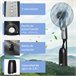 Ventoinha com Nebulizador Metal, AS, ABS e PE HOMCOM Preto