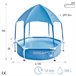 Piscina circular desmontável de 700 L c/toldo desmontável Canopy Metal Frame INTEX Azul