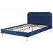 Beliani Cama com estrado Veludo FLAYAT 153x215 Amarelo