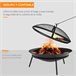 Braseiro de Exterior Metal Outsunny Preto