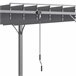 Pérgola de Exterior alumínio, aço, poliéster Outsunny Cinza