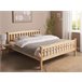 Cama Pinho GIVERNY 160 x 200 cm Castanho escuro 169x208 Branco