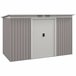 Abrigo de Jardim Aço Galvanizado e PP Outsunny Cinza