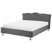 Beliani Cama com armazenamento Veludo METZ 189x215 Cinza Escuro