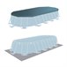 Piscina oval amovível Intex estrutura prisma oval 610x305x122 cm com purificador Cinza