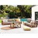 Beliani Conjunto lounge Madeira de acácia com certificado FSC® TIMOR Cinza Escuro