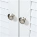 Aparador MDF, Madeira de borracha HOMCOM 80 Branco