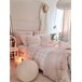Beliani Cama com estrado Chenille MELLE 175x240 Bege