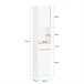 Armário alto de casa de banho com 1 gaveta BZR80-W SoBuy Branco