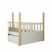 Cama nido de madeira maciça WOOD 90x190 cm em branco natural Branco/ Madeira