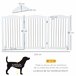 Barreira de Segurança para Animais de Estimação MDF e Aço PawHut Branco