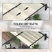 Pérgola de Parede Aço e Poliéster Outsunny 297x297 Cru