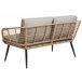 Beliani Conjunto lounge Ratan sintético CORINTH II Cinza Claro