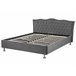 Beliani Cama com armazenamento Veludo METZ 189x215 Cinza Escuro