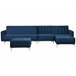 Beliani Sofá-cama Veludo ABERDEEN Azul Marino