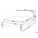 Beliani Cama Bombazine FLAYAT 173x215 Branco