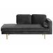 Beliani Chaise longue versão à direita Veludo MIRAMAS Preto