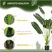 Planta Artificial Bananeira PE e Tecido HOMCOM Verde