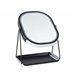 Beliani Espelho de maquilhagem DORDOGNE 24x13 Cinza
