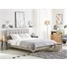 Beliani Cama com estrado Veludo AMBERT 148x212 Cinza