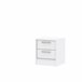 Mesa de cabeceira 2 gavetas cor branca LEADER  Branco