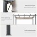 Pérgola Alumínio, Aço e Poliéster Outsunny 300x300 Preto