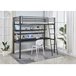 Cama alta com secretária 190x90 Preto