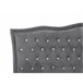 Beliani Cama com armazenamento Veludo METZ 189x215 Cinza Escuro