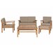 Beliani Conjunto lounge Madeira de acácia MANILA Castanho