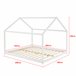  Cama de criança Cerro com colchão em forma de casa 206x186 Branco/ Bege