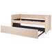 Beliani Cama com estrado Bouclé TROYES 99x213 Bege