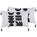 Beliani Almofada decorativa LIRIOPE 30x50 Branco/ Preto