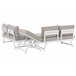 Beliani Conjunto lounge COCCORINO Cinza Escuro