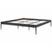Beliani Cama com estrado Aço VAURS 187x206 Branco
