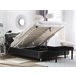 Beliani Cama com armazenamento Veludo METZ 189x215 Cinza Escuro