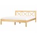Beliani Cama Pinho TANNAY 189x208 Madeira Clara