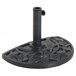 Base Chapéu de Sol Semicircular Aço, Cimento e HDPE Outsunny 50x32 Preto