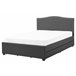 Beliani Cama com estrado Poliéster MONTPELLIER 167x213 Cinza Escuro