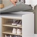 Banco de sapatos com 1 porta SoBuy FSR109-WN 80 Branco