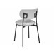 Beliani Silla de comedor CASEY Cinza Claro