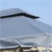 Pérgola Alumínio e Poliéster Outsunny 290x390 Cinza
